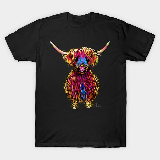 HiGHLaND CoW PRiNT SCoTTiSH ' BuTCH ' BY SHiRLeY MacARTHuR T-Shirt by ShirleyMac